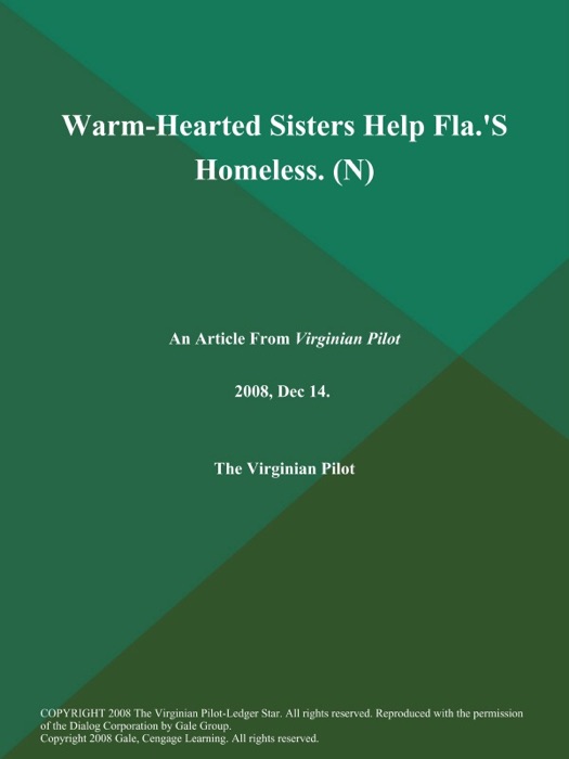Warm-Hearted Sisters Help Fla.'S Homeless (N)