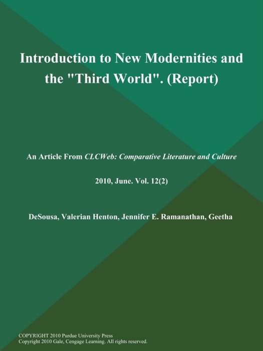 Introduction to New Modernities and the