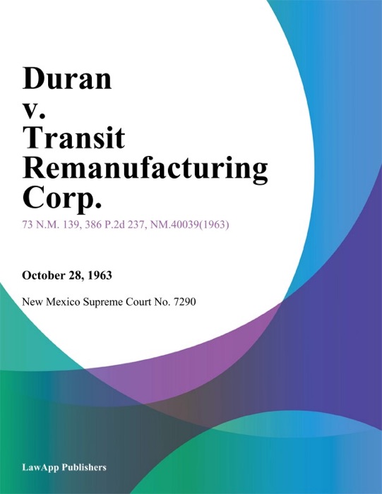 Duran v. Transit Remanufacturing Corp.