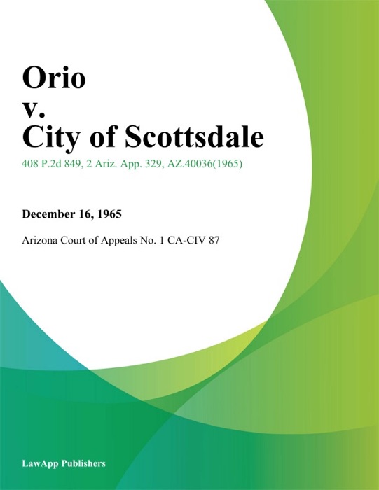 Orio v. City of Scottsdale