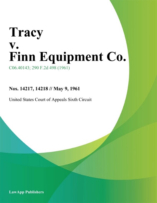Tracy v. Finn Equipment Co.