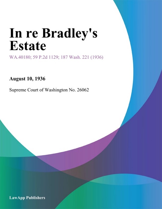 In Re Bradleys Estate