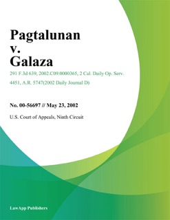 Pagtalunan V. Galaza by Ninth Circuit U.S. Court of Appeals
