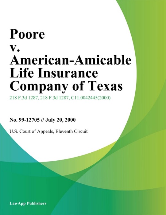 Poore V. American-Amicable Life Insurance Company Of Texas