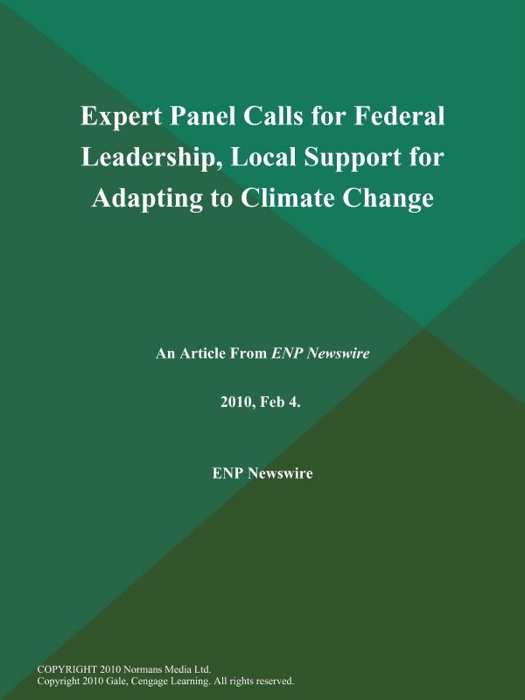 Expert Panel Calls for Federal Leadership, Local Support for Adapting to Climate Change