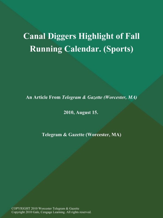 Canal Diggers Highlight of Fall Running Calendar (Sports)