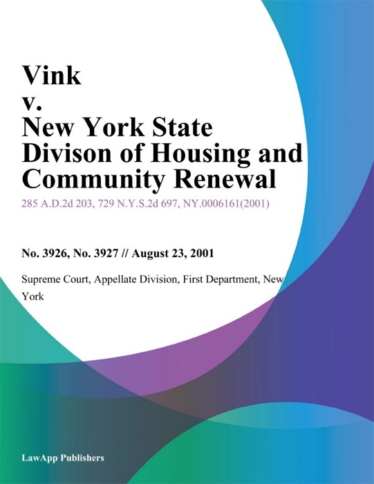 Vink v. New York State Divison of Housing and Community Renewal