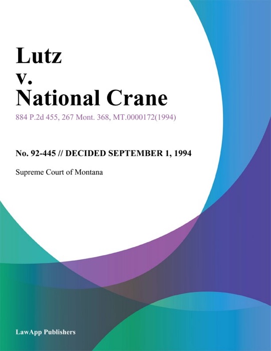 Lutz v. National Crane