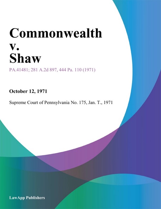 Commonwealth v. Shaw