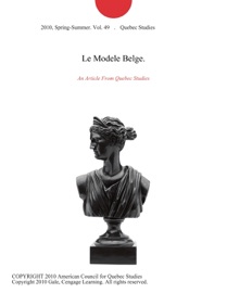LE MODELE BELGE.
