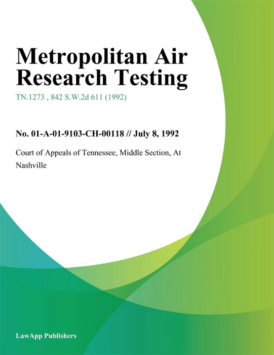 Metropolitan Air Research Testing