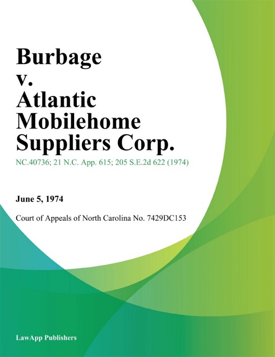 Burbage v. Atlantic Mobilehome Suppliers Corp.