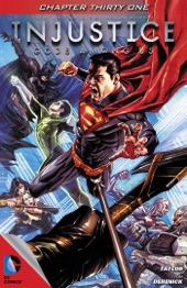 Book cover for Injustice: Gods Among Us #31 by Tom Taylor & Tom Derenick