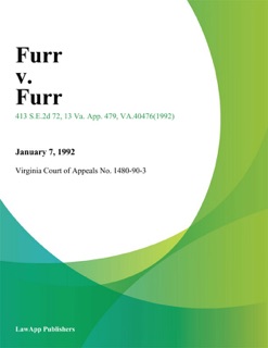 Furr v. Furr by Virginia Court of Appeals