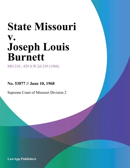 State Missouri v. Joseph Louis Burnett