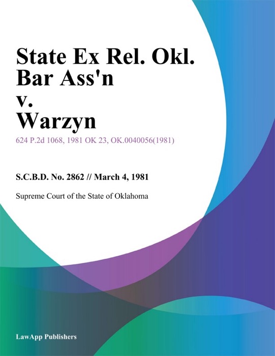 State Ex Rel. Okl. Bar Assn v. Warzyn