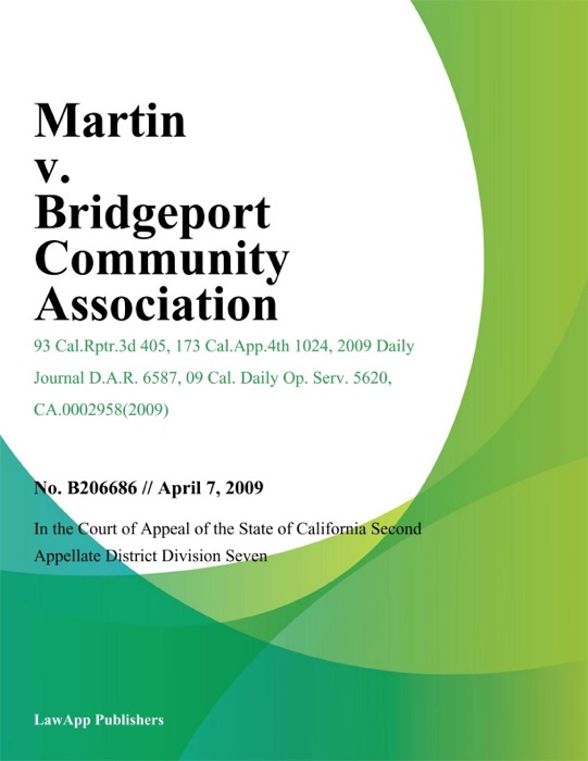 Martin v. Bridgeport Community Association