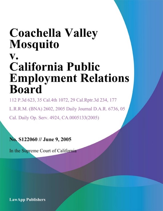 Coachella Valley Mosquito v. California Public Employment Relations Board