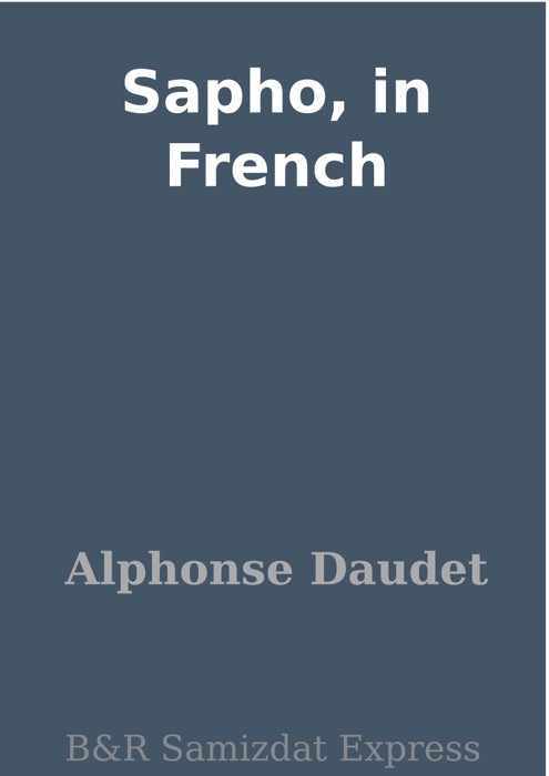 Sapho, in French