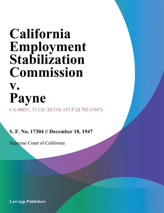 California Employment Stabilization Commission V. Payne