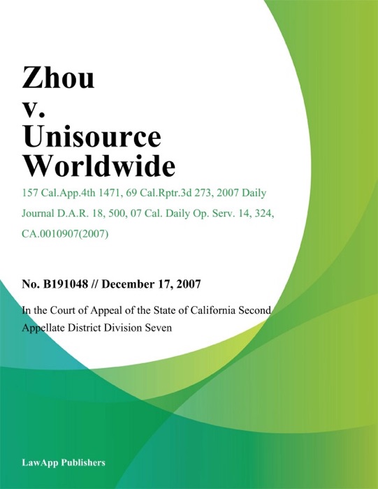 Zhou v. Unisource Worldwide