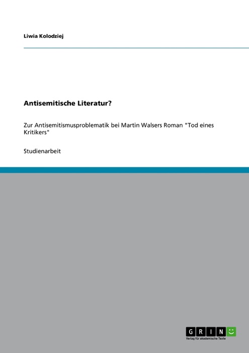 Antisemitische Literatur?
