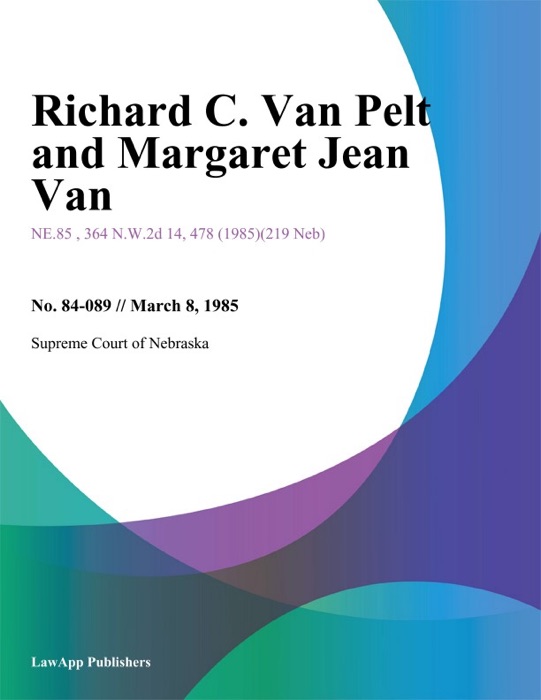 Richard C. Van Pelt and Margaret Jean Van