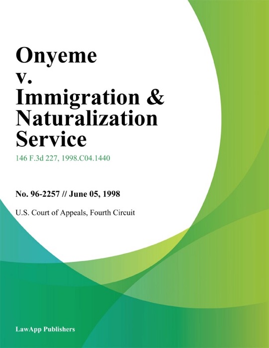 Onyeme v. Immigration & Naturalization Service