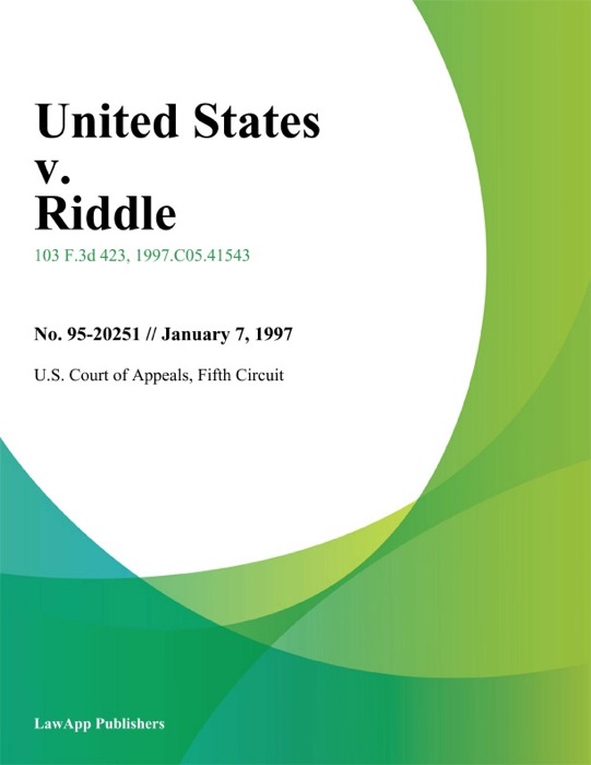 United States v. Riddle