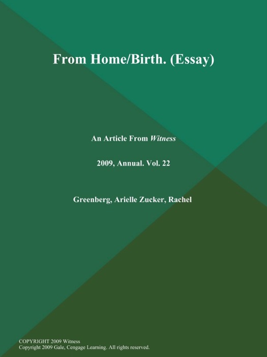 From Home/Birth (Essay)
