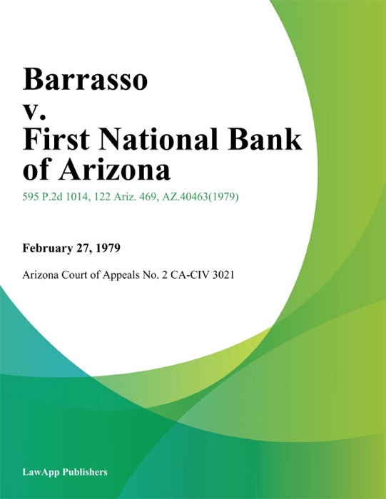 Barrasso v. First National Bank of Arizona