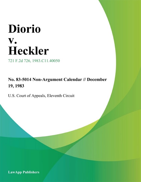 Diorio v. Heckler