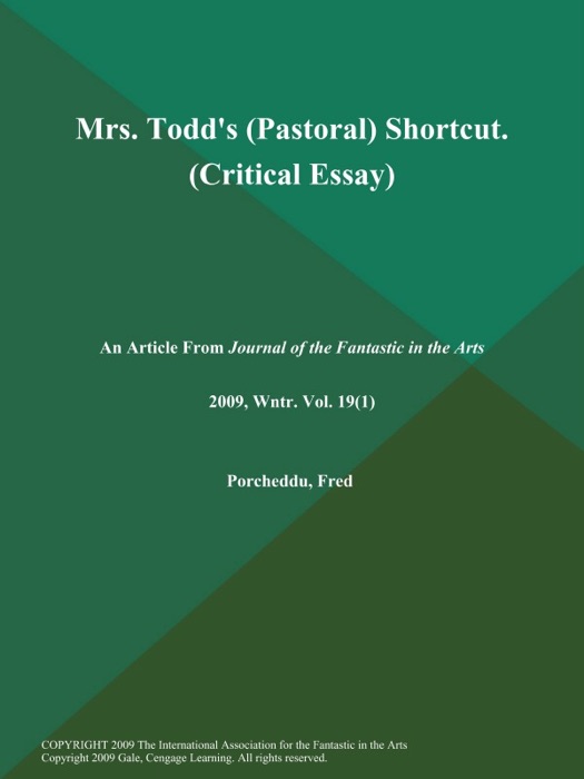 Mrs. Todd's (Pastoral) Shortcut (Critical Essay)