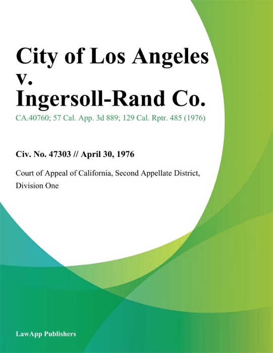 City of Los Angeles v. Ingersoll-Rand Co.