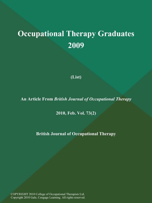 Occupational Therapy Graduates 2009 (List)