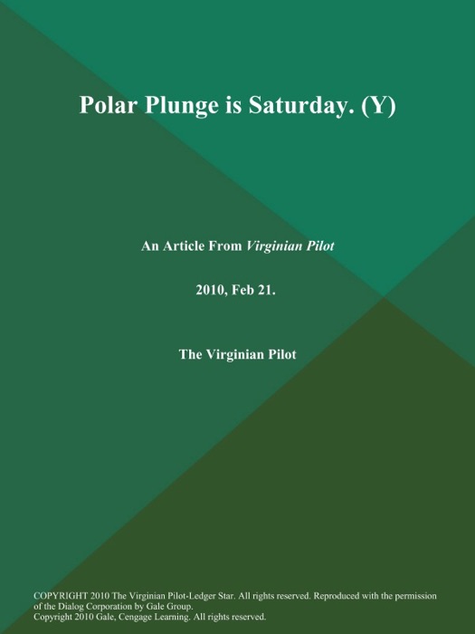 Polar Plunge is Saturday (Y)