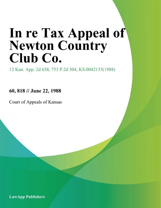 In re Tax Appeal of Newton Country Club Co.