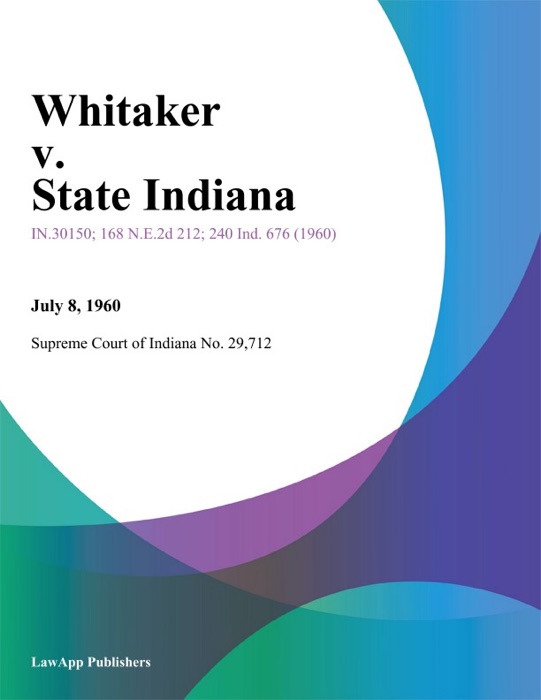Whitaker v. State Indiana