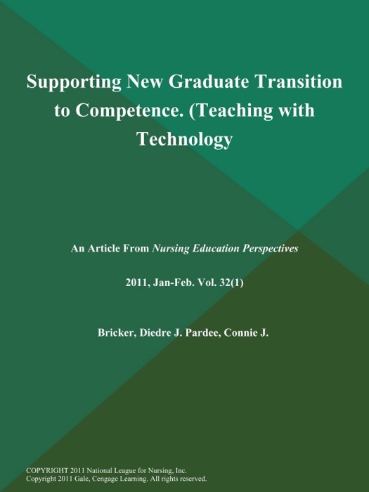 Nurse Experts Jump-Start Clinical Simulation in Rehabilitation Nursing: Supporting New Graduate Transition to Competence (Teaching With Technology