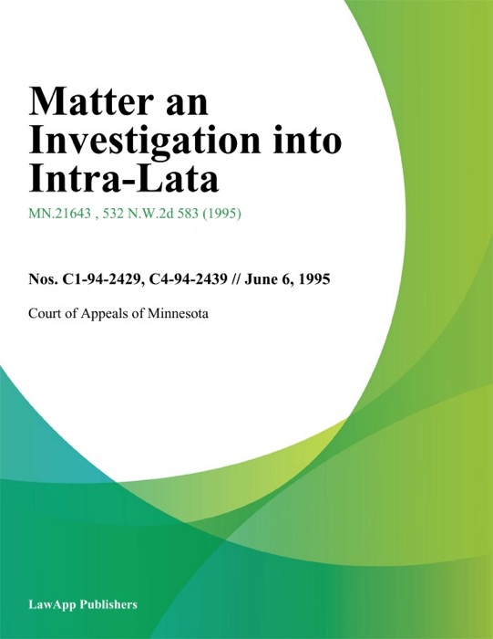 Matter an Investigation Into Intra-Lata