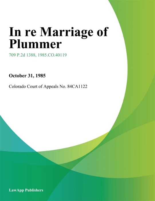 In Re Marriage of Plummer