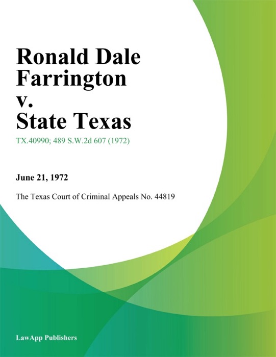 Ronald Dale Farrington v. State Texas