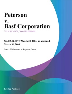 Peterson v. Basf Corporation by Supreme Court of Montana