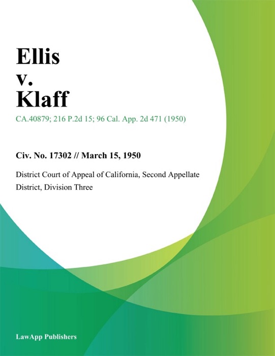 Ellis V. Klaff