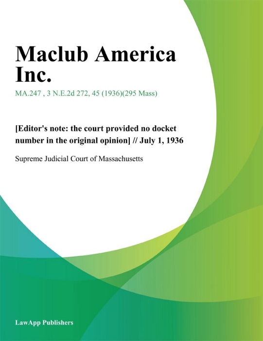 Maclub America Inc.