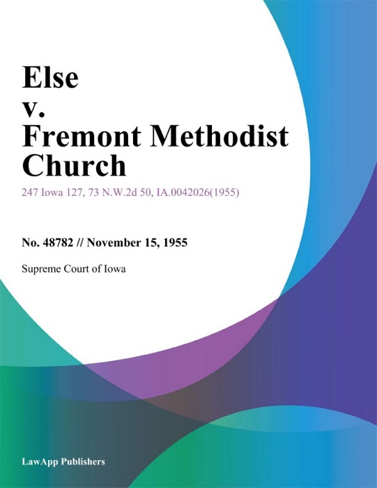 Else v. Fremont Methodist Church