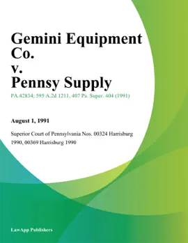 Gemini Equipment Co. v. Pennsy Supply