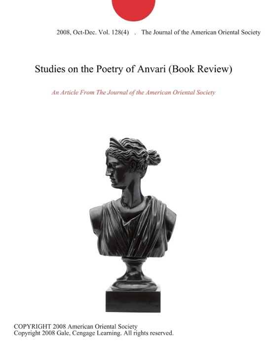 Studies on the Poetry of Anvari (Book Review)