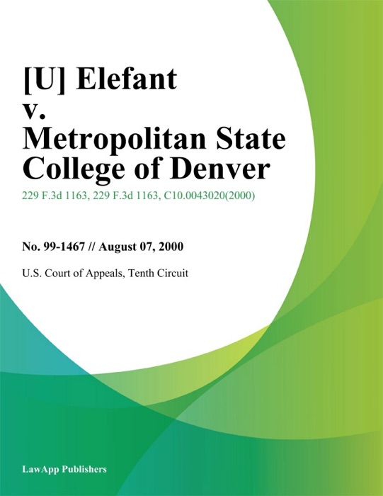 Elefant v. Metropolitan State College of Denver