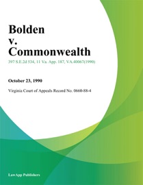 Bolden v. Commonwealth